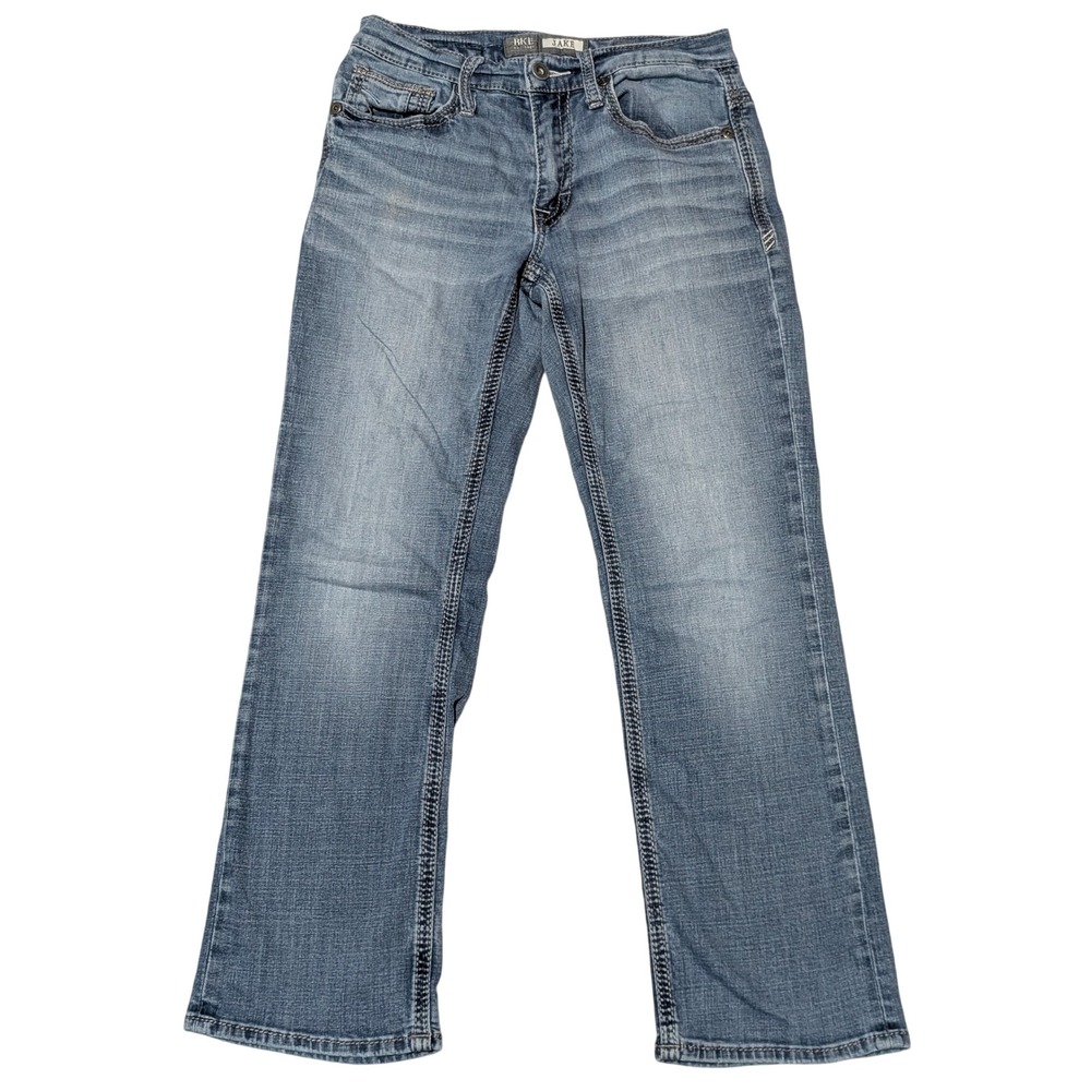 BKE Jeans Mens 28S Blue Jake Bootleg Medium Wash Faded Denim Casual Western Wear